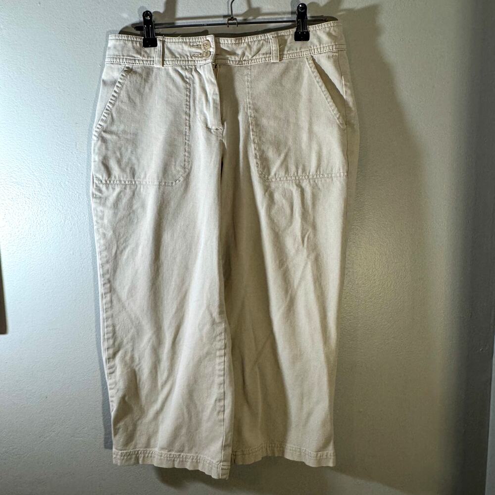 Coldwater Creek Petite Coastal Cowgirl Cuffed Utility Crops (Size P6)
